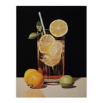 Long Island Iced Tea Refreshing Cocktail Drink Kitchen Realistic Oil Painting Unframed Wall Art Print Poster Home Decor Premium