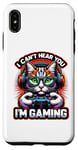 Coque pour iPhone XS Max Chat gamer rétro avec casque : Can't Hear You, I'm Gaming!