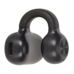 (Black)Ear Clip Headphone Single Ear Noise Reduction Open Ear Wireless Earphone