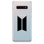 ZOKKO Coque Samsung S10 Plus BTS - Souple Transparente Encre Noir