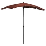 Parasol med stang 200x130 cm terrakotta