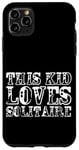 Coque pour iPhone 11 Pro Max This Kid Loves Solitaire Card Game Enthusiast