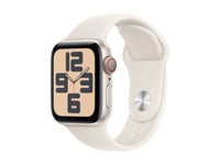 Apple Watch Se (Gps + Cellular) - 2e Génération - 40 Mm - Aluminium Droit - Montre Connectée Avec Bracelet Sport - Fluoroélastomère - Droit - Taille Du Bracelet : M/L - 32 Go - Lte, Wi-Fi 4...