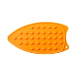 Sollbry - Repose-fer en silicone, multifonction, résistant à la chaleur, tapis de repassage pour planche à repasser, tapis compact, orange