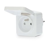 Nedis WIFIPO130EWT - Älykäs pistoke 3680W/230V/ Type E/16A Wi-Fi Tuya IP44