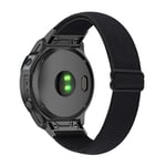 Elastiskt Nylonarmband Garmin Fenix 6X Pro Svart