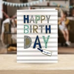 Happy Birthday To You Glitter Gigantic A4 Embellished Greeting Card Large Cards