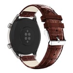 Huawei Watch GT / 2 Pro Magic 22mm krokotiili aito nahkainen kellonauha - Ruskea