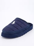 Polo Ralph Lauren Scuff Quilted Mule Slippers - Navy, Navy, Size 10, Men