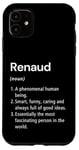 Coque pour iPhone 11 Renaud Définition du nom Dictionnaire amusant