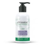 ALVINATUR - Lotion hydratante CBD 250ml, Hydratation corps, Soins peaux sèches et sensibles, Aux huiles essentielles, Flacon doseur