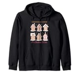 Gingerbread Kisses & Christmas Wishes Cute Gingerbread House Zip Hoodie