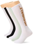 JACK & JONES Men's Jacbora Tennis Socks 5 Pack, White/Pack: Grey Mist-White-Black-Canyon Sunset, One Size