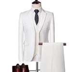 (Veste+Pantalon+Gilet)Costume Homme 3 Pièces Mariage Business Slim Fit Smoking Simple Poitrine À Deux Boutons, Men Suits 3 Piece Pour Fête Confort Blazer