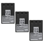 EXTENSILO 3x Batteries compatible avec Canon Digital Ixus 500, 400, 430, V, 300, 330 appareil photo, reflex numérique (950mAh, 3,7V, Li-ion)