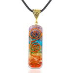 7 Chakra Halsband Handgjord Healing Orgone Hänge Kristall Halsband