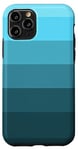 iPhone 11 Pro Turquoise Blue Mint Stripes Palette Minimal Modern Pattern Case