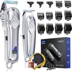 Tondeuse Homme Professionnel Sans Fils Rechargeable Soin Kit Acier Inox