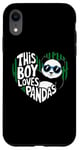 iPhone XR This Boy Loves Pandas Cute Panda Bear Valentines Day Case