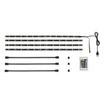 Briloner Leuchten 2353–024, 2 m Bande LED TV éclairage, LED, Bande LED rétroéclairage, TV, ruban LED, lumière barre, USB, autocollant, intensité variable, RGB, Plastique, noir, 50 x 10 x 3 cm