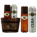 Cuba Cuba Gold for Men 2 Pc Gift Set 3.4oz After Shave, 6.7oz Body Spray