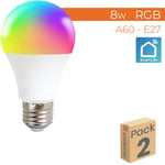 Ampoule led intelligente WiFi. rgb+cct Lot de 2 u.