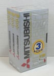 Mitsubishi E180 Blank VHS Video Cassette Tapes New Factory Sealed x3