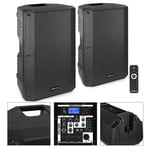 15" Active DJ PA Speakers with Bluetooth, USB, 1000W Powered Pair *Vonyx VSA150S
