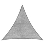 Windhager Voile d'ombrage Elba Gris Triangulaire Tissu HDPE Enduit 3,6 x 3,6 x 3,6 m, 135 g/m² Protection Solaire pour terrasse, Balcon ou Piscine Corde de Fixation Incluse indéchirable, lavabl