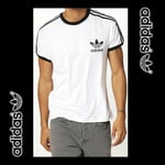 Adidas Originals Mens California 3 Stripe Tee T Shirt Top Casual Free Post