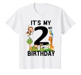 Youth It's My 2nd Birthday Zoo Jungle Safari 2 Years Old Birthday T-Shirt