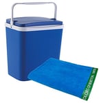 WELL HOME MOBILIARIO & DECORACIÓN Réfrigérateur 29 litres + Serviette de Plage 90x160 cm 380 g/m² Velours 100% Coton Bleu