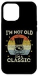 Coque pour iPhone 12 Pro Max Tourne-disque rétro vintage I'm Not Old I'm Classic Meme Funny