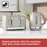 BLACK+DECKER BXTO20080GB 4 Slice Bread Toaster & 1.7L 3000w Kettle Combo - Grey