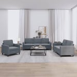 3 personers sofa velour mørkegrå