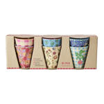 Rice - 6 Pcs Small Melamine Kids Cups  Joie De Vivre Prints