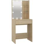 Helloshop26 - Coiffeuse design avec led 60 x 40 x 140 cm beige