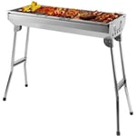 Barbecue à Charbon de Bois Portable en Acier Inoxydable - Pour 5-10 Personnes - 73*33.5*70cm