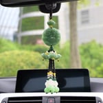 VNASKH Pendentif de Voiture Jade Courageux troupes Gourde Guan Yin Maitreya Auto rétroviseur intérieur décoration Ornement Suspendu