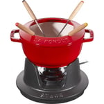 Staub Round Fondue set 16 cm, cherry 40511-973-0