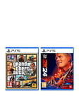 Playstation 5 Grand Theft Auto V &Amp; Wwe 2K24