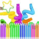 20-Pack - Pop Tube - Fidget Toys - Leksak / Sensory multifärg