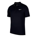 Nike Men Court Dri-FIT Team Tennis Polo - Black/Black/White, X-Large