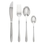 Salter Malton Cutlery Set - 16 Piece, 18/0 Stainless Steel Dinnerware, 4 Place Settings, Mirror Polished Finish, Includes Forks, Knives, Teaspoons, Tablespoons, Dishwasher Safe, 25 Year Guarantee