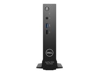 Dell OptiPlex 3000 Thin Client - Client léger - MBF 1 x Celeron N5105 / jusqu'à 2.9 GHz - RAM 8 Go - flash - eMMC 64 Go - UHD Graphics - IEEE 802.11ax (Wi-Fi 6E), Gigabit Ethernet, Bluetooth - Dell ThinOS - moniteur : aucun - noir, noir (souris) - BTP -