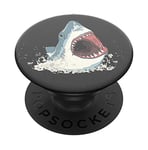 PopSockets: PopGrip Expanding Stand and Grip with a Swappable Top for Phones & Tablets - Shark!