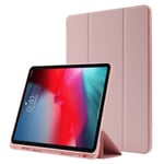 iPad Pro 12.9 (2022) / (2021) / (2020) tredubbelt läderfodral - Roséguld Rosa