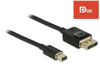 DELOCK – Mini DisplayPort to DisplayPort cable 8K 60 Hz 2 m DP 8K  (84928)