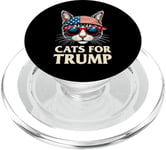 Drapeau américain « Cats for Trump » PopSockets PopGrip pour MagSafe