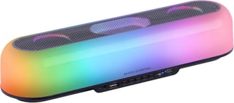 Haut-Parleur Portable + Barre de Son 20W, Éclairage Orbilight RGB 360º, Soundbar avec Système Triple Driver, Haut-parleurs Gaming Bluetooth 5.3 / USB/MicroSD/AUX/FM, Noir